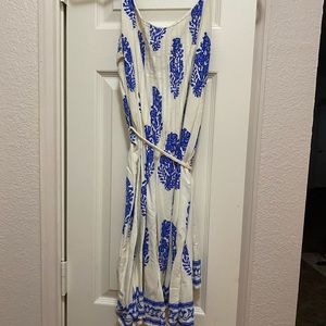 Off-white and blue sun dress. Size L